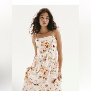H&M Pink Floral Midi Dress